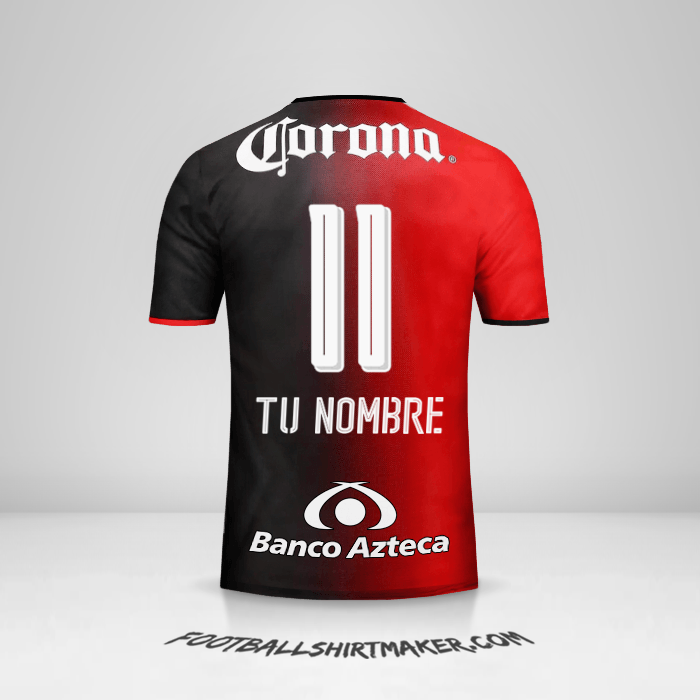 Jersey Atlas 2016/17 número 11 tu nombre