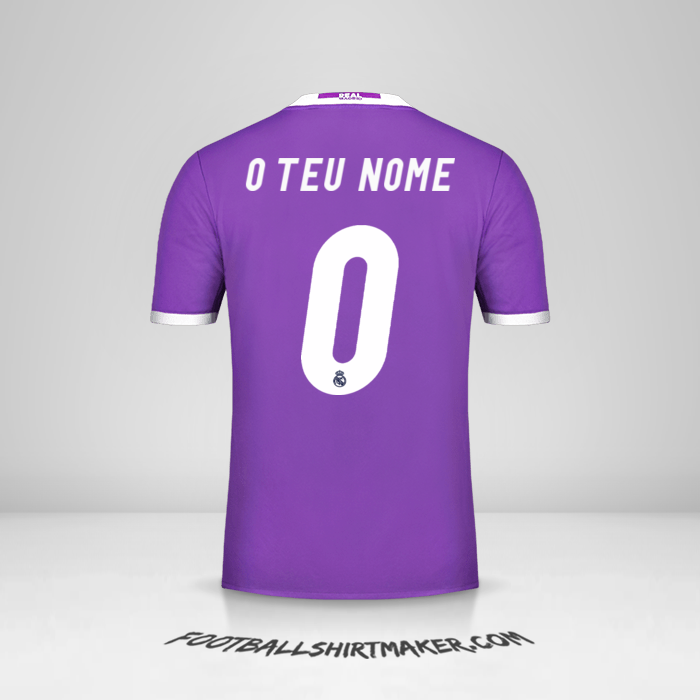 Camisola Real Madrid CF 2016/17 II -  o teu nome - 0