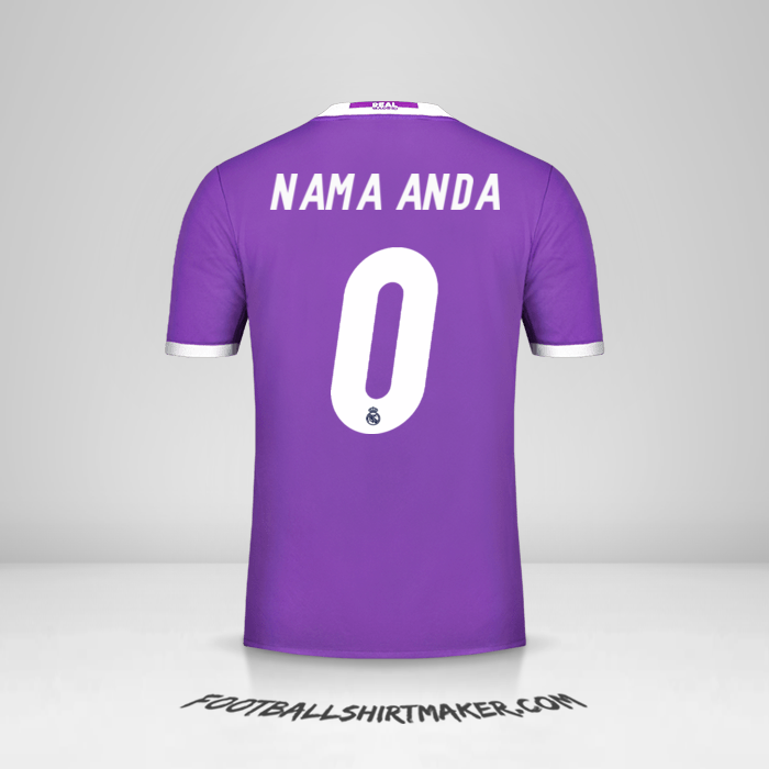 Jersey Real Madrid CF 2016/17 II -  nama anda - 0