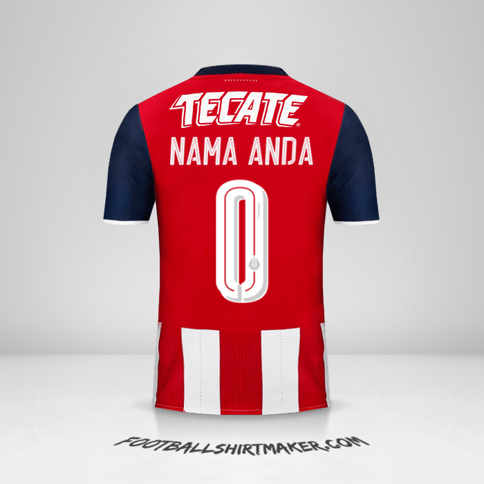 Jersey Guadalajara 2016/17 -  nama anda - 0