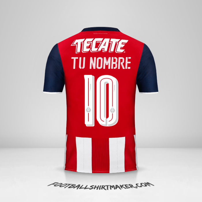 Camiseta Guadalajara 2016/17 número 10 tu nombre