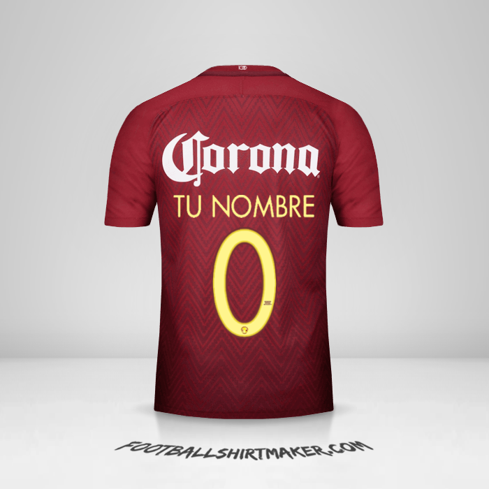 Camiseta Club America 2016/17 II número 0 tu nombre