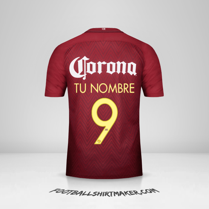 Camiseta Club America 2016/17 II número 9 tu nombre