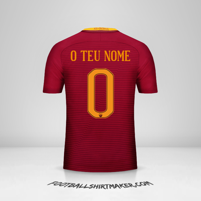 Camisola AS Roma 2016/17 -  o teu nome - 0