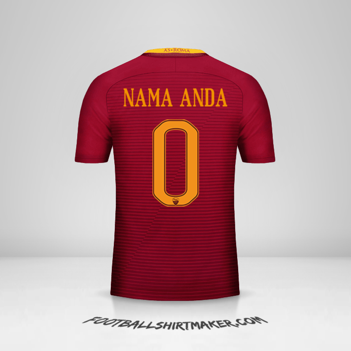 Jersey AS Roma 2016/17 -  nama anda - 0