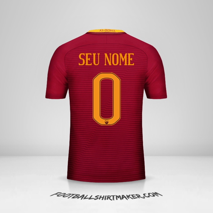 Camisa AS Roma 2016/17 -  seu nome - 0