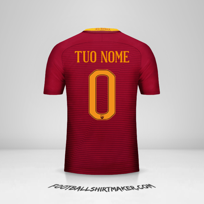 Maglia AS Roma 2016/17 -  tuo nome - 0