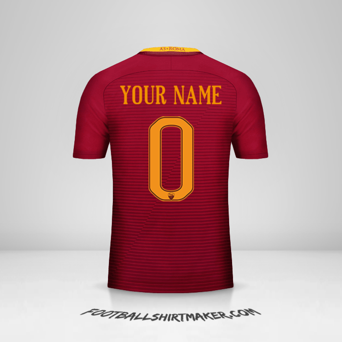 Shirt AS Roma 2016/17 -  your name - 0