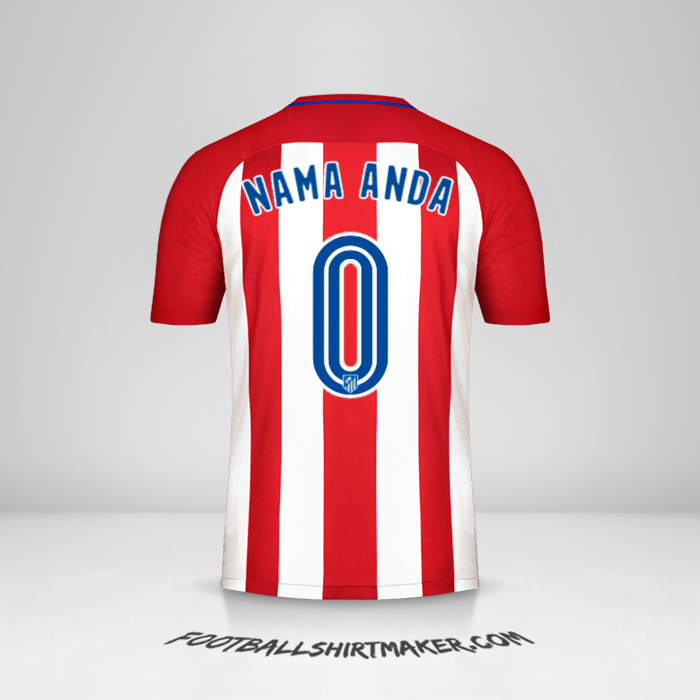 Jersey Atletico Madrid 2016/17 -  nama anda - 0