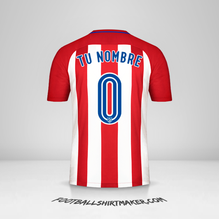 Camiseta Atletico Madrid 2016/17 -  tu nombre - 0