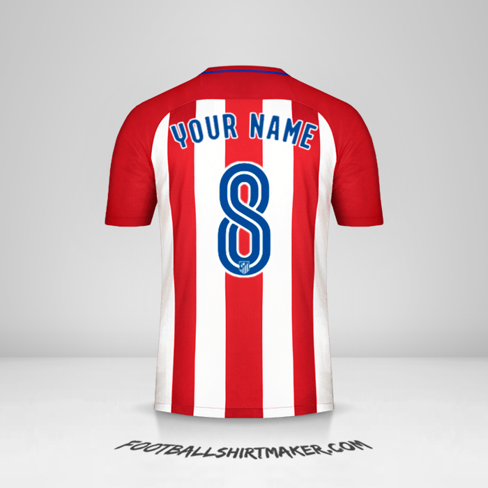 Atletico Madrid 2016/17 shirt number 8 your name