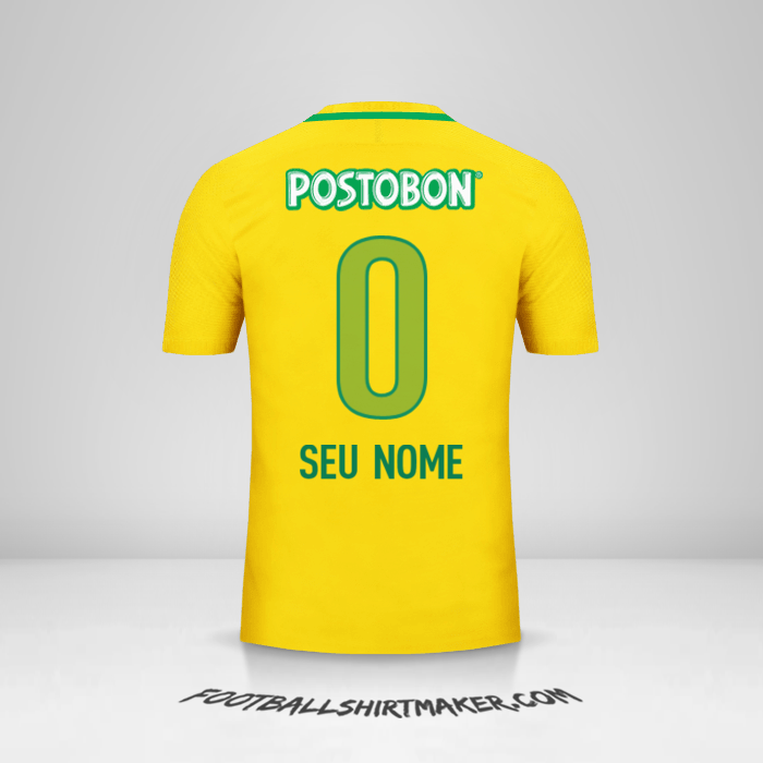 Camisa Atletico Nacional 2017 II -  seu nome - 0