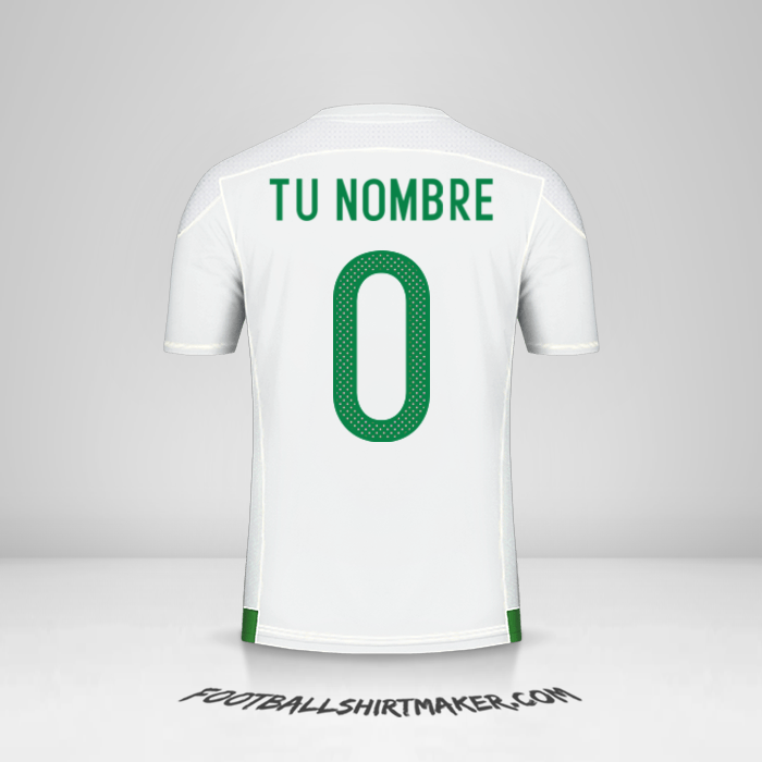 Camiseta Argelia 2016/17 número 0 tu nombre