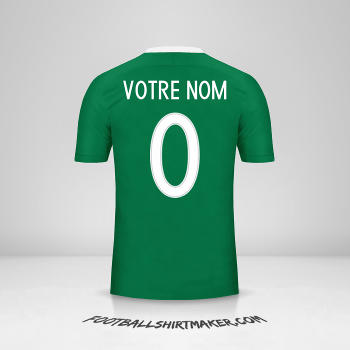 Maillot Nigéria 2016/17 -  votre nom - 0