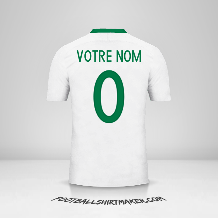 Maillot Nigéria 2016/17 II -  votre nom - 0