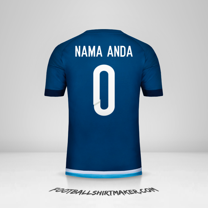 Jersey Argentina 2016 II -  nama anda - 0