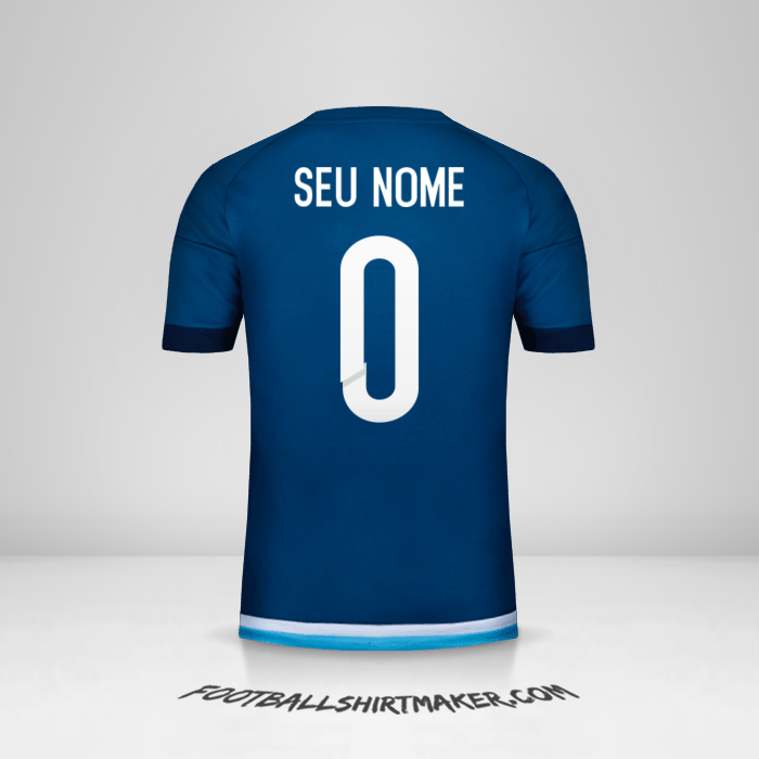 Camisa Argentina 2016 II -  seu nome - 0