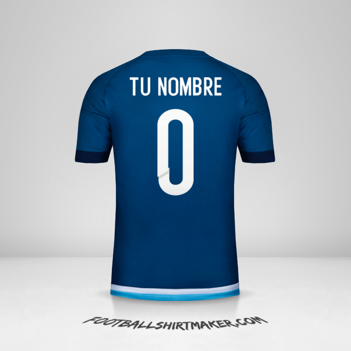 Camiseta Argentina 2016 II -  tu nombre - 0