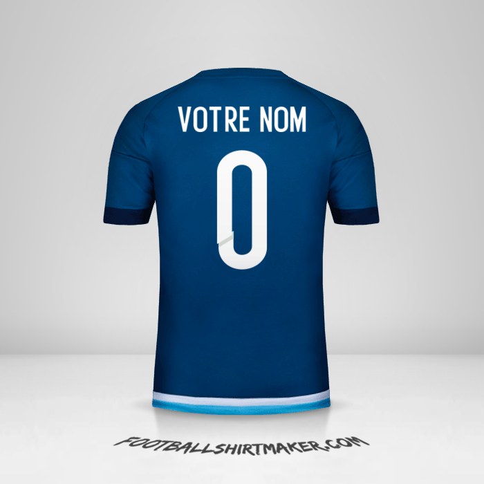 Maillot Argentine 2016 II -  votre nom - 0