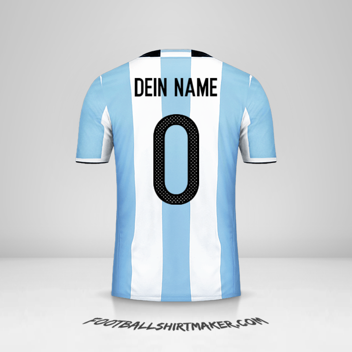 Trikot Argentinien 2016 -  dein name - 0