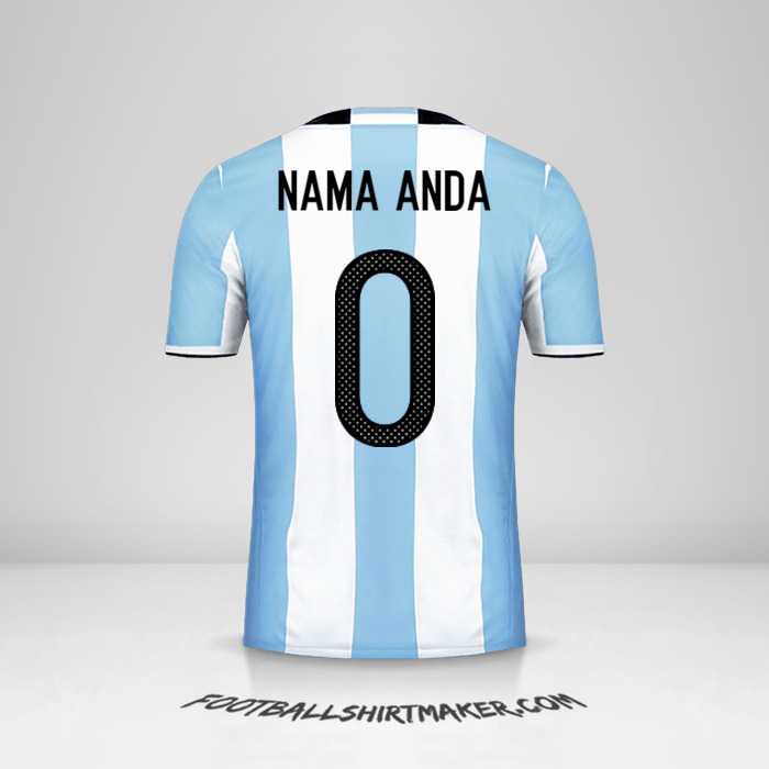 Jersey Argentina 2016 -  nama anda - 0