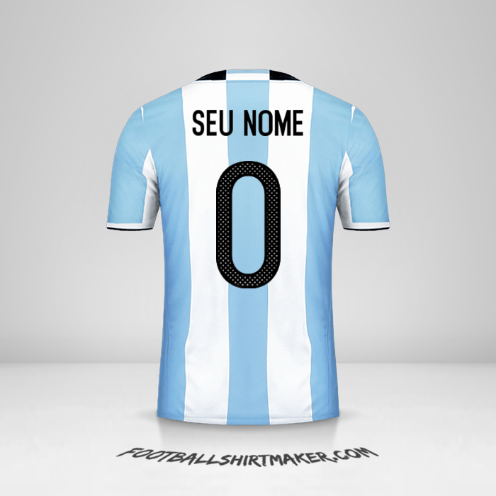 Camisa Argentina 2016 -  seu nome - 0