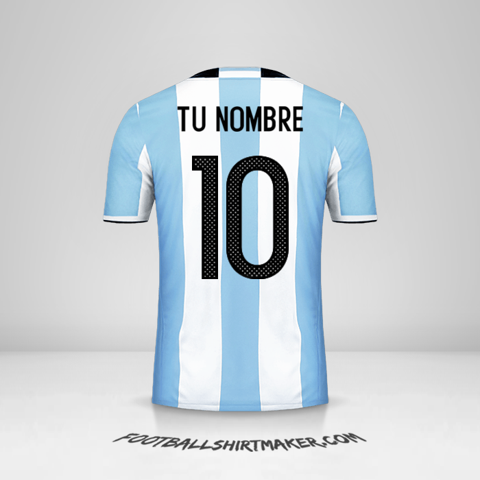 Jersey Argentina 2016 número 10 tu nombre