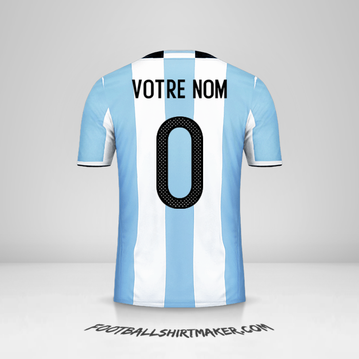 Maillot Argentine 2016 -  votre nom - 0