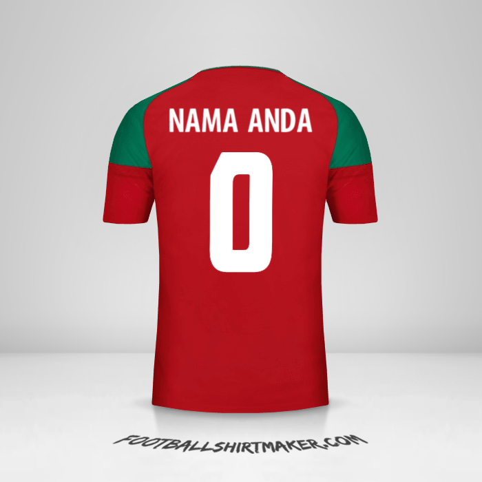 Jersey Maroko 2017 -  nama anda - 0