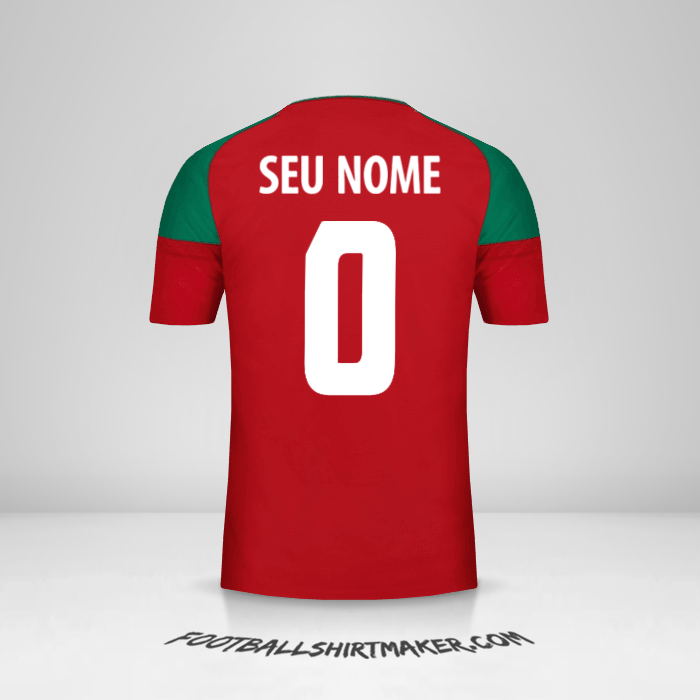 Camisa Marrocos 2017 -  seu nome - 0