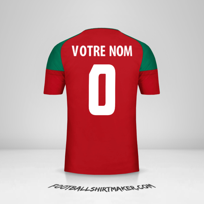 Maillot Maroc 2017 -  votre nom - 0