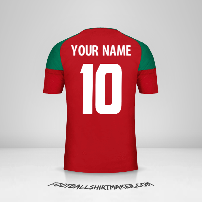 Morocco 2017 jersey number 10 your name