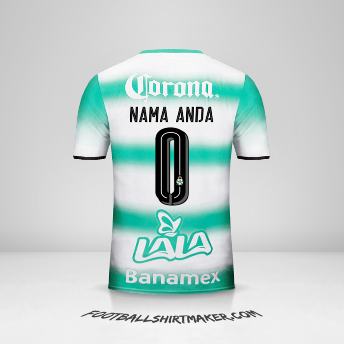 Jersey Santos Laguna 2016/17 -  nama anda - 0