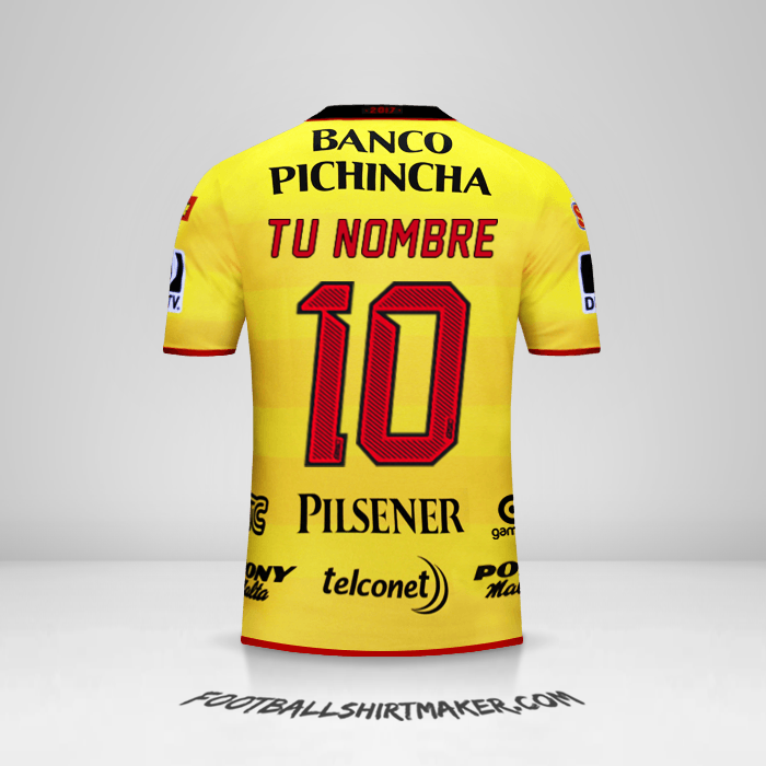 Jersey Barcelona SC 2017 número 10 tu nombre