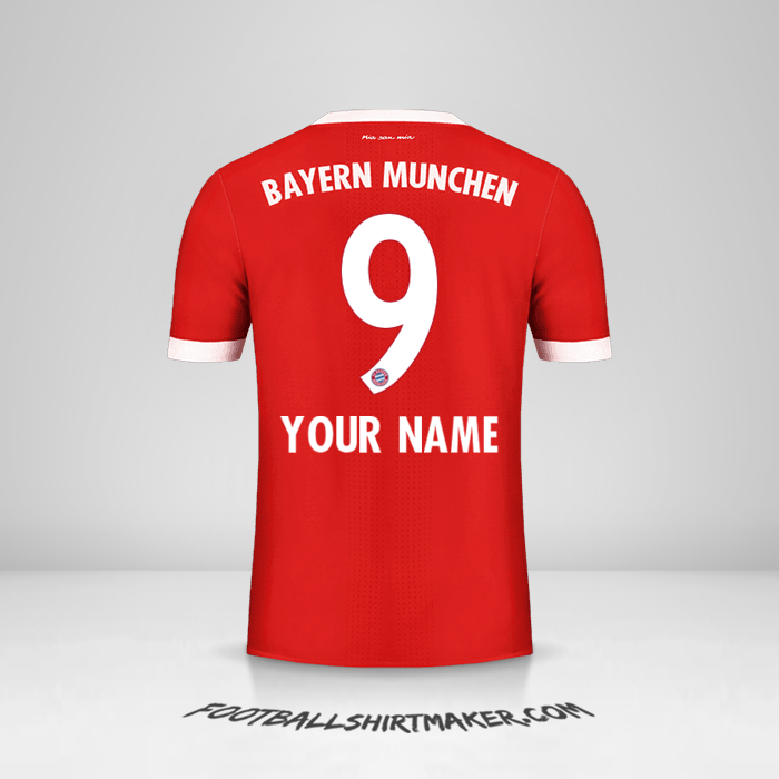 FC Bayern Munchen 2017/18 jersey number 9 your name