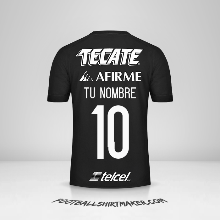 Jersey Tigres UANL 2017 III número 10 tu nombre