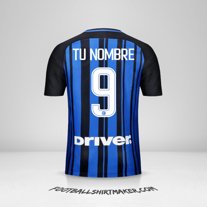 Jersey Inter 2017/18 número 9 tu nombre