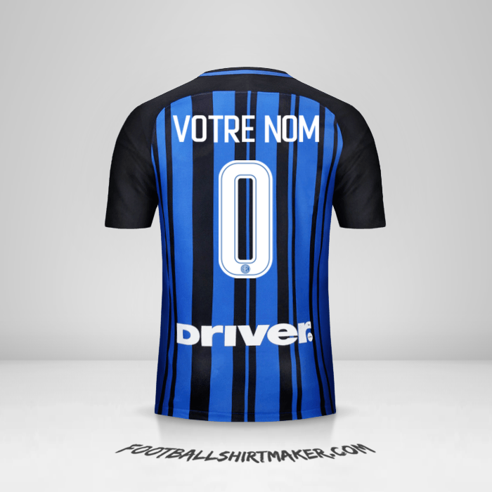 Maillot Inter 2017/18 -  votre nom - 0