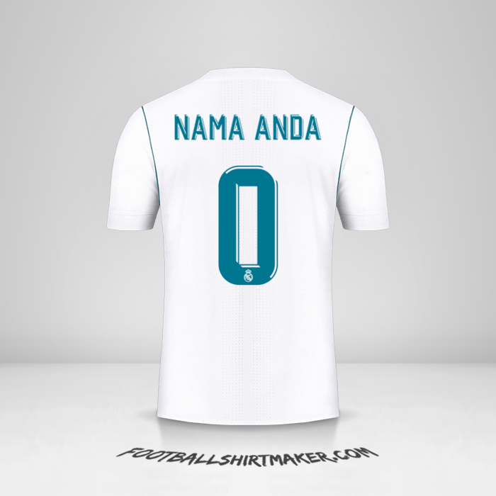 Jersey Real Madrid CF 2017/18 Cup -  nama anda - 0