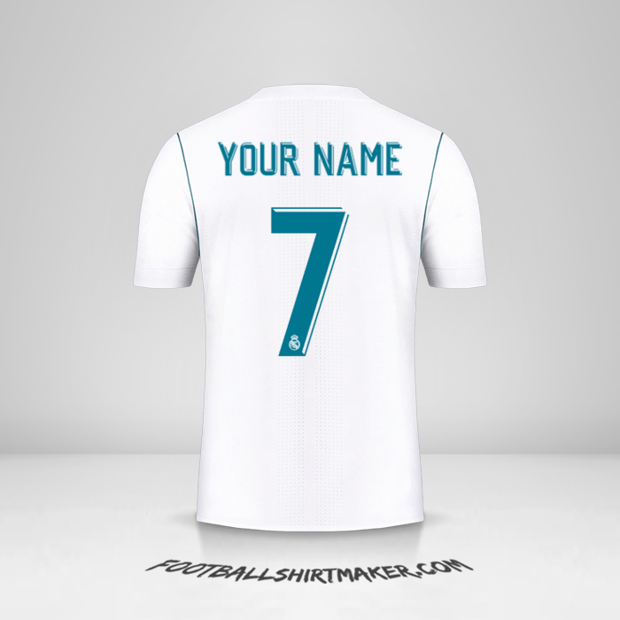 Real Madrid CF 2017/18 Cup jersey number 7 your name