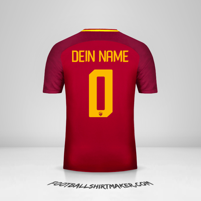 Trikot AS Roma 2017/18 -  dein name - 0