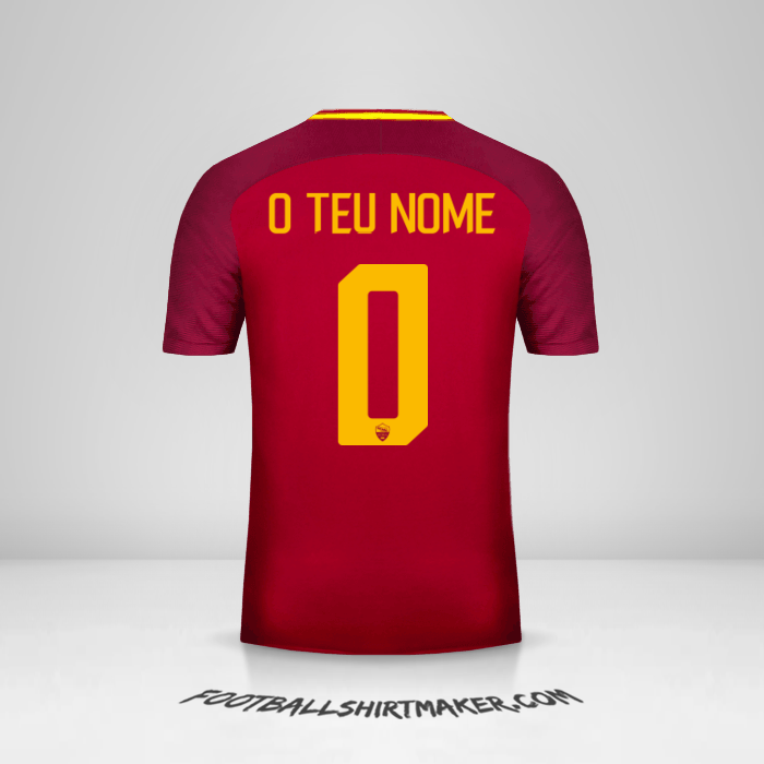 Camisola AS Roma 2017/18 -  o teu nome - 0