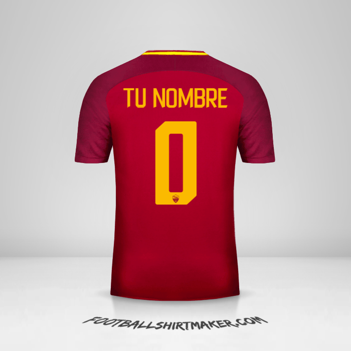 Camiseta AS Roma 2017/18 -  tu nombre - 0