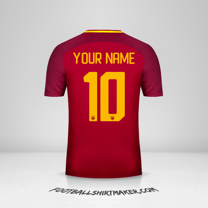 AS Roma 2017/18 shirt number 10 your name