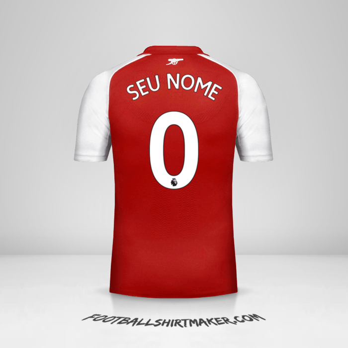 Camisa Arsenal 2017/18 -  seu nome - 0