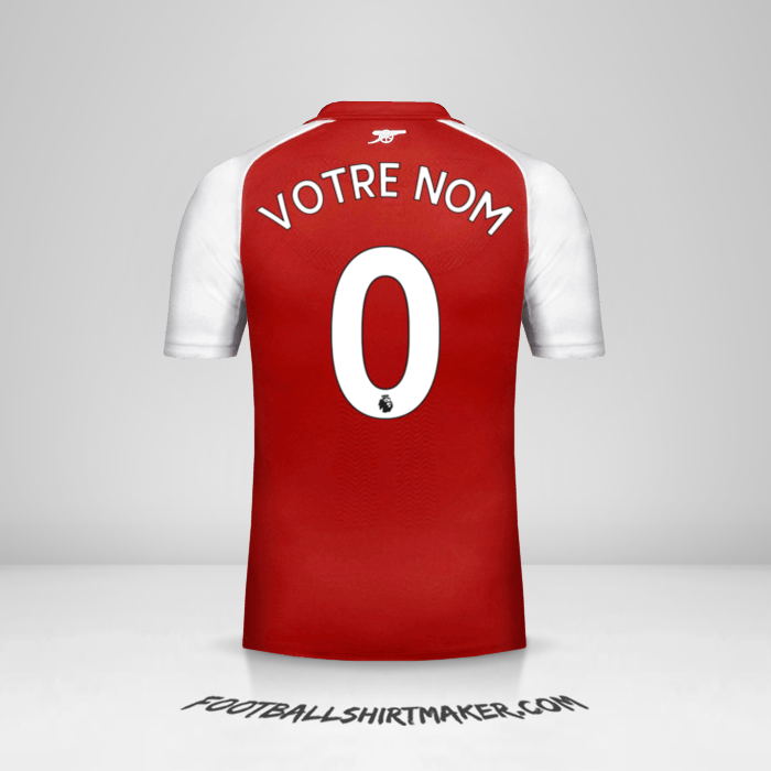 Maillot Arsenal 2017/18 -  votre nom - 0