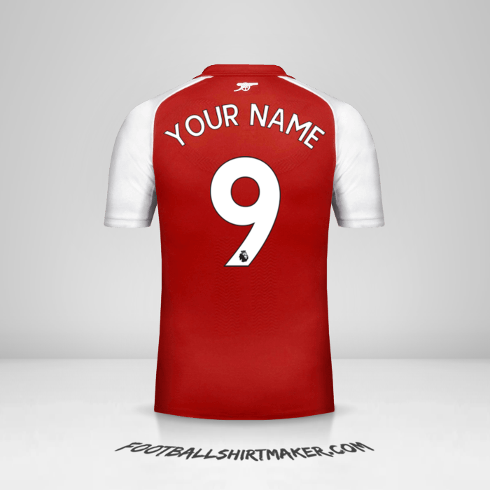 Arsenal 2017/18 shirt number 9 your name