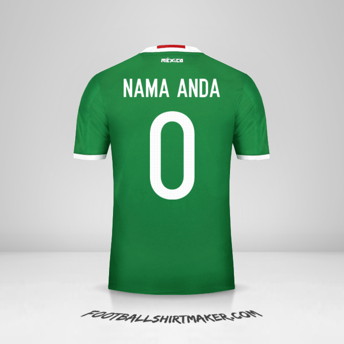 Jersey Meksiko 2016 -  nama anda - 0