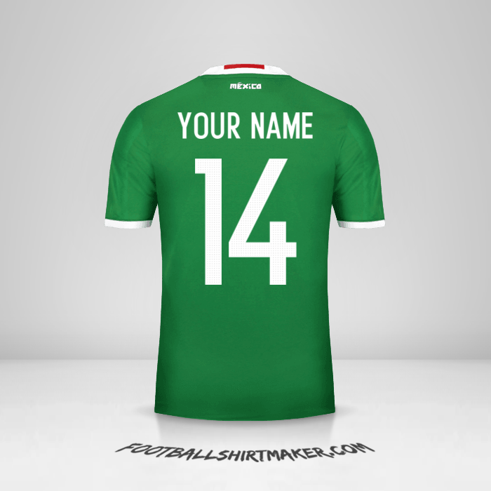 Mexico 2016 jersey number 14 your name