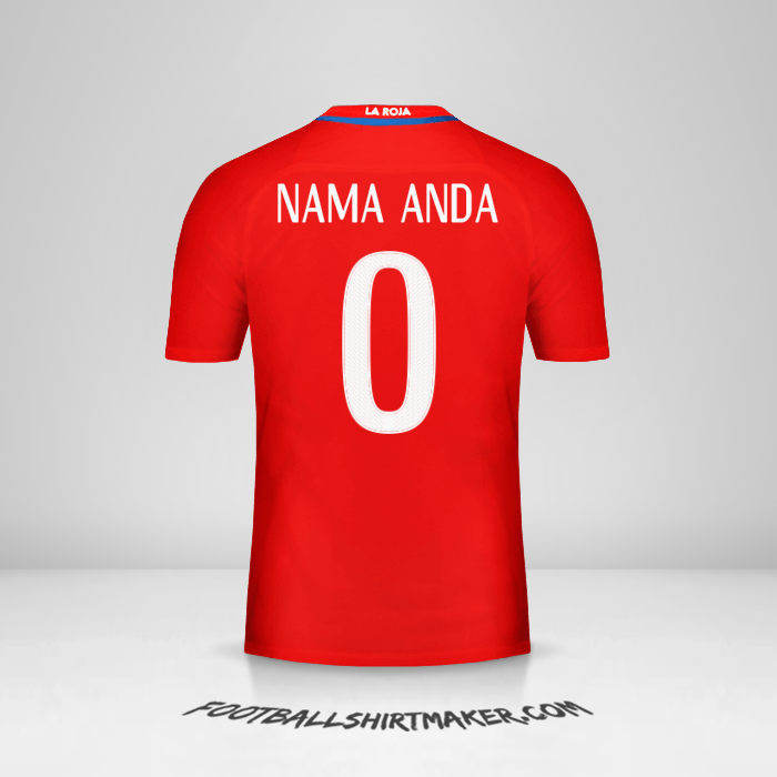 Jersey Cile 2016 -  nama anda - 0